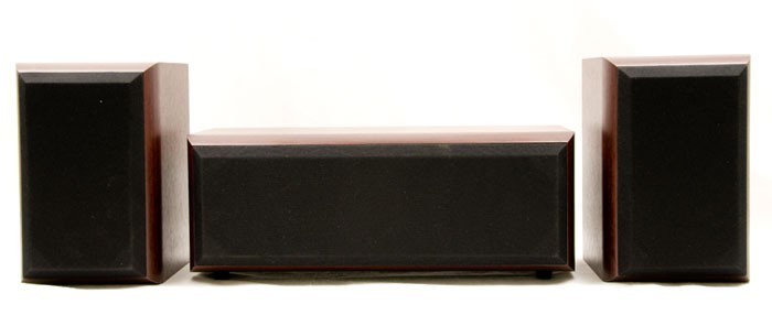 Heimkino Surround Sound Set im 3er-Pack in Kirschrot – Bild 1