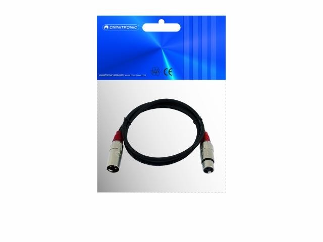 Kabel MC-05R,0,5m,schw/rot,XLR m/f,symm. – Bild 3