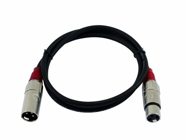 Kabel MC-05R,0,5m,schw/rot,XLR m/f,symm. – Bild 1