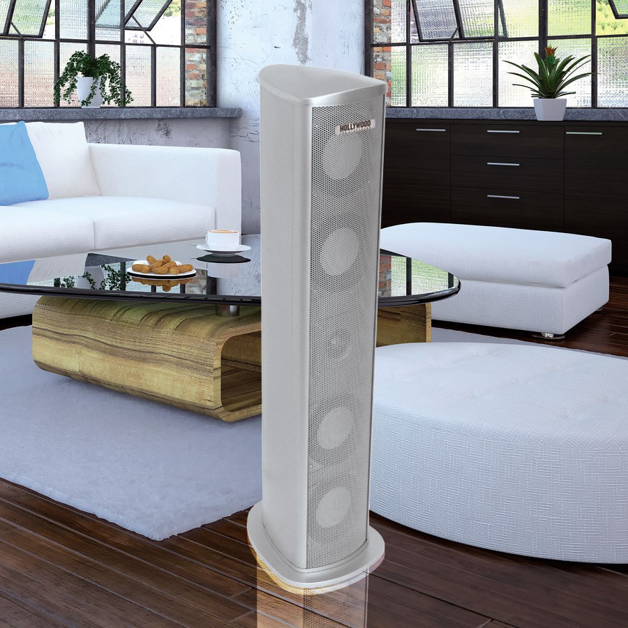 40W Standlautsprecher HOLLYWOOD Vision in silber – Bild 2
