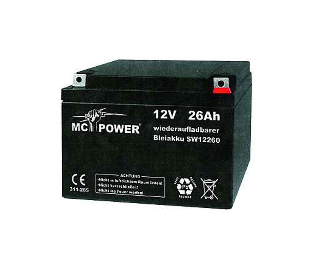 Profi Bleiakku Akku McPower überladefest 175x166x126mm