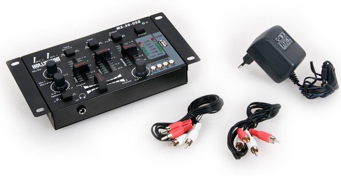 4-Kanal DJ PA USB MP3 Mischpult Mixer Party Disco MX-30-USB bl – Bild 6