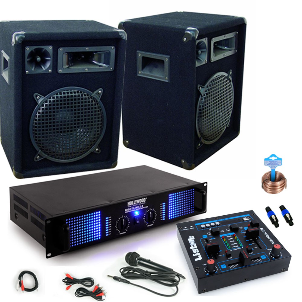1200W PA Anlage Verstärker Endstufe Mixer und Mikro DJ-143 – Bild 1