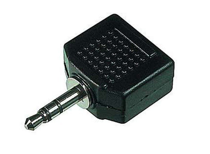 Klinke-Adapter 2x 3,5mm Kupplung auf 3,5mm Stecker