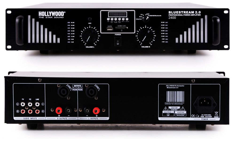 2400 Watt starke PA Anlage mit Bluetooth Endstufe DJ-169 – Bild 4