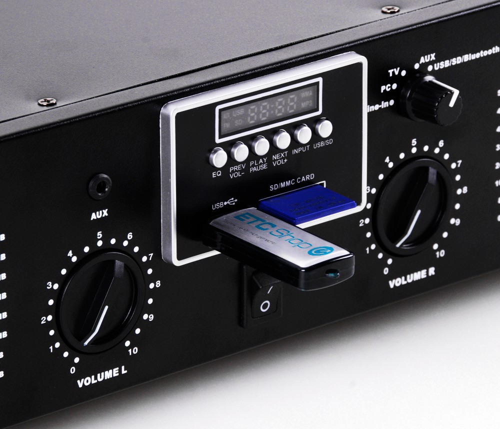 2400 Watt starke PA Anlage mit Bluetooth Endstufe DJ-169 – Bild 5