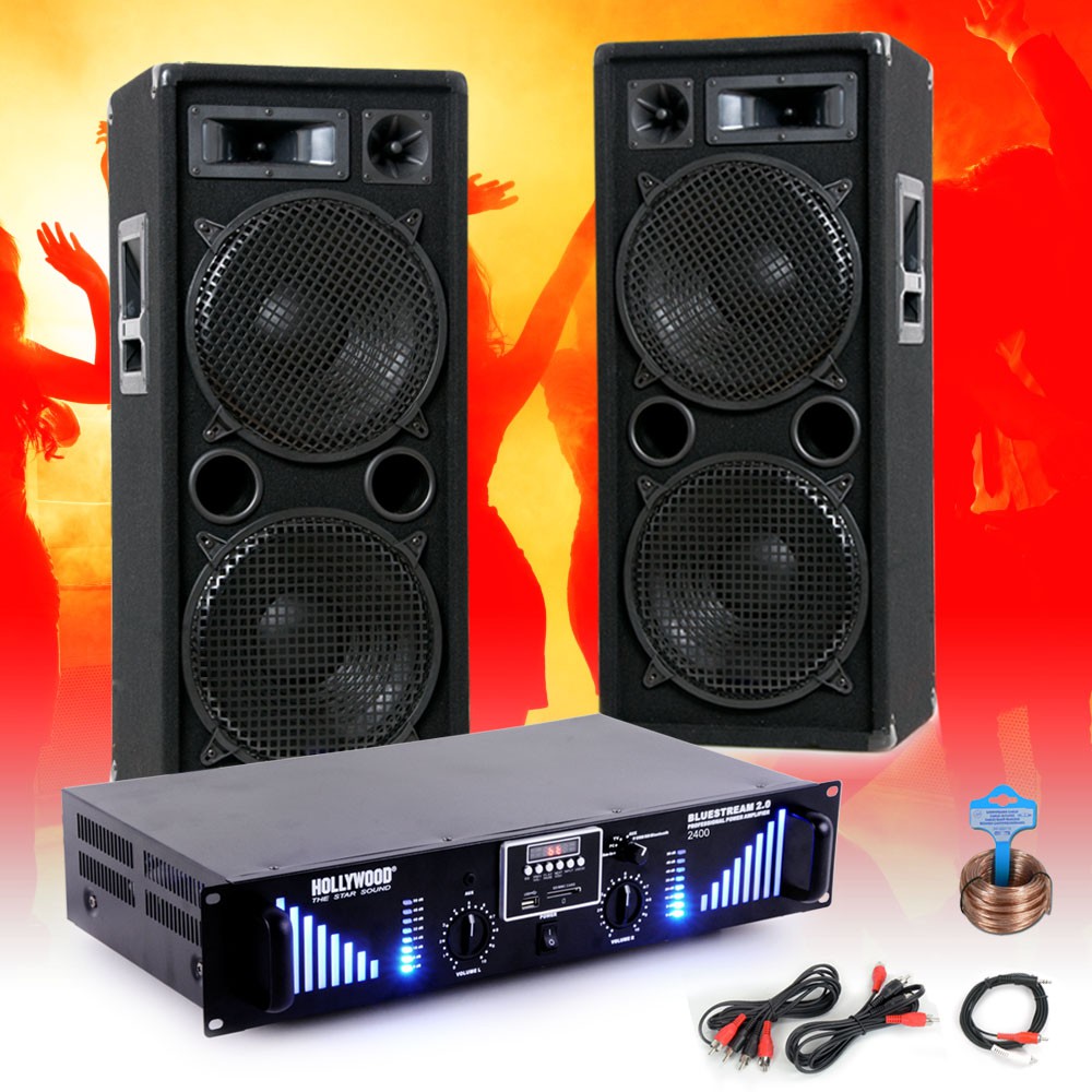 2400 Watt starke PA Anlage mit Bluetooth Endstufe DJ-169 – Bild 2