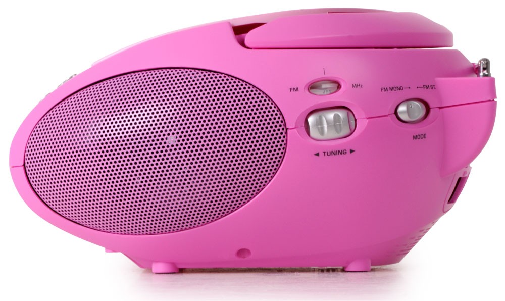 Tragbare Stereoanlage mit CD und Radiorecorder in pink – Bild 3