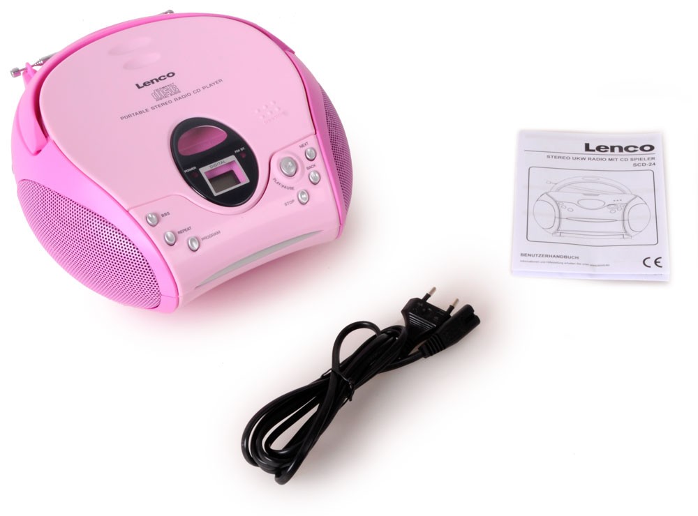 Tragbare Stereoanlage mit CD und Radiorecorder in pink – Bild 6