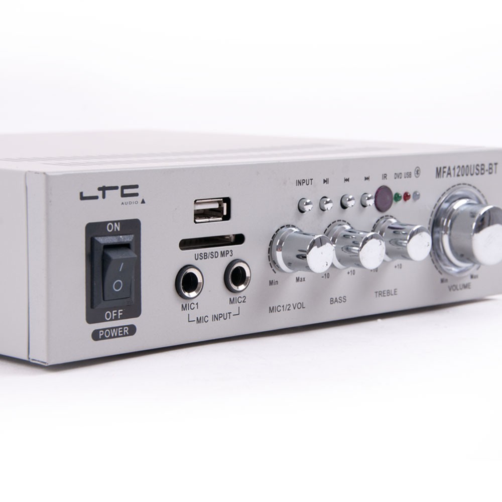 Anlage mit Bluetooth Verstärker Boxen und zwei Mikros DJ-211 – Bild 5