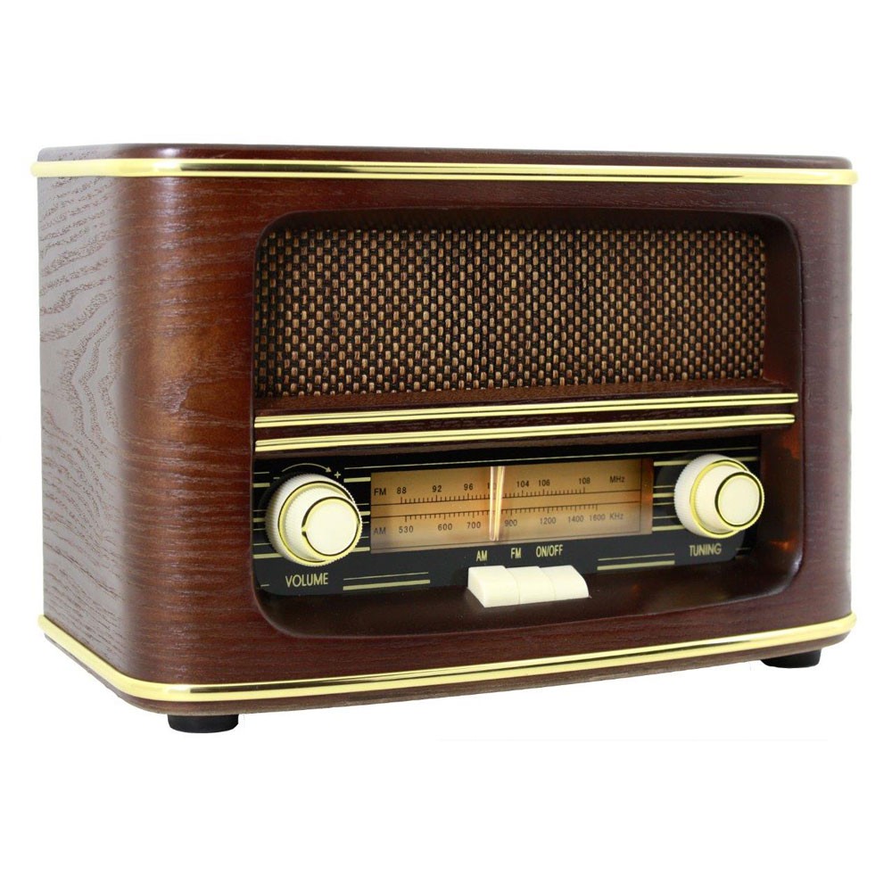 Nostalgie-Radio mit furniertem Echtholzgehäuse – Bild 1
