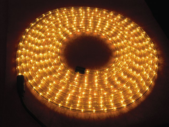 Lichtschlauch 9m lang mit 324 Lämpchen gelb – Bild 3