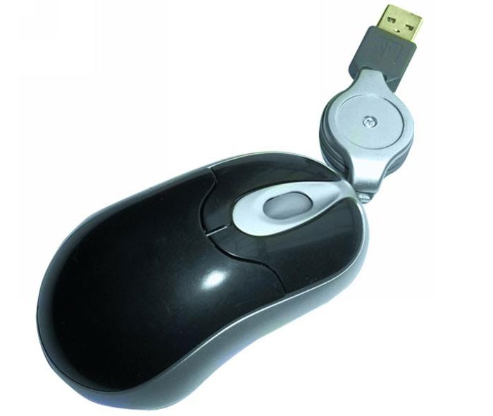 Laptop-Maus Megakick schwarz/silber USB-Adapter M083