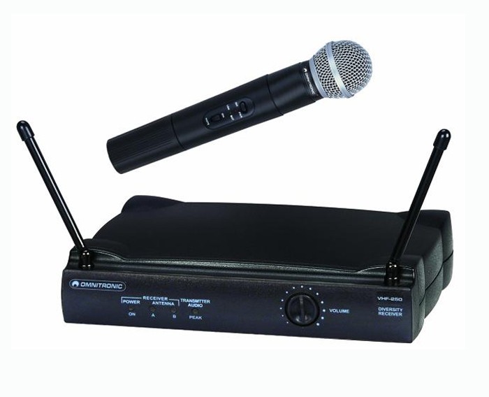Funkmikrofonset DJ PA Profi OMNITRONIC VHF-250 214 MHz – Bild 1