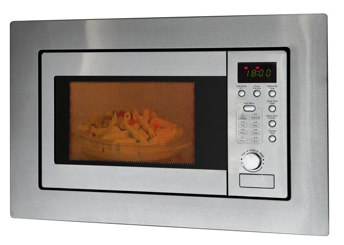 Einbau Mikrowelle mit Grill Edelstahl Kindersicherung Timer Bomann MWG 2215 EB – Bild 1