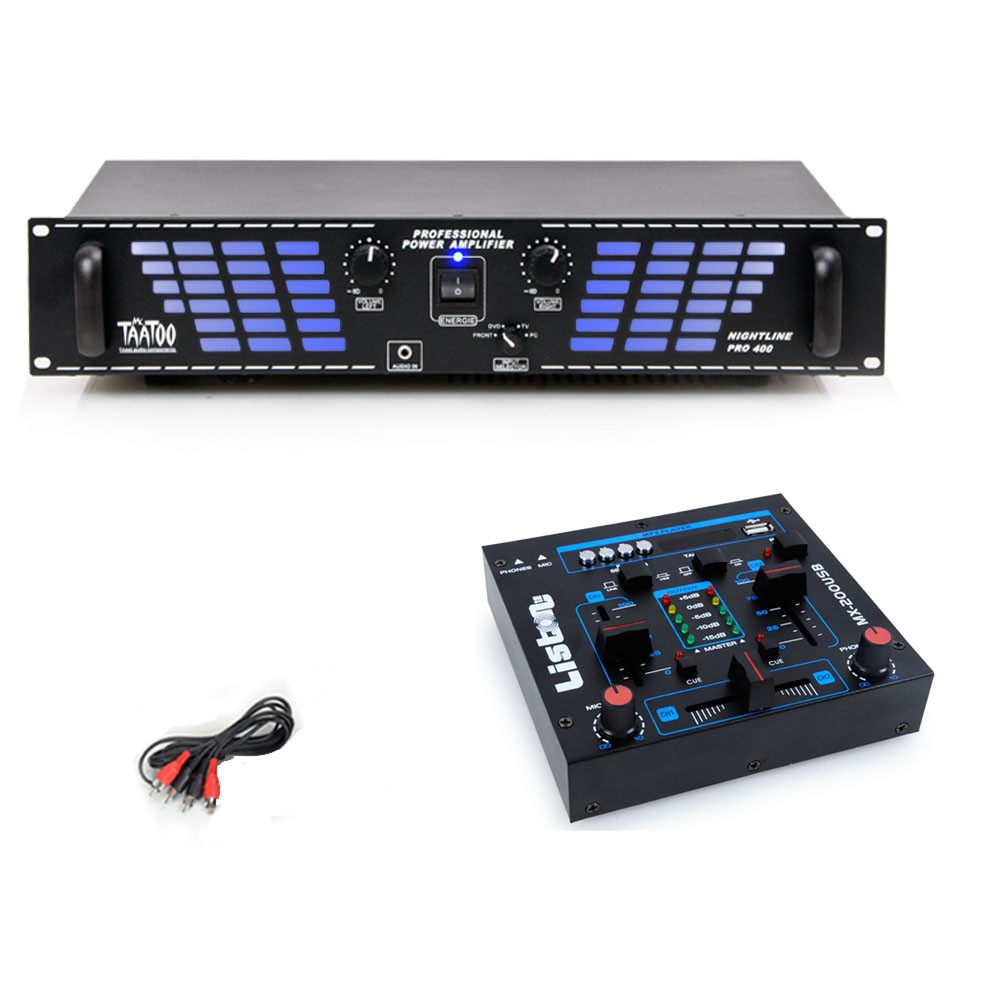 PA DJ 1200 Watt Verstärker USB Mischpult DJ-539 – Bild 1
