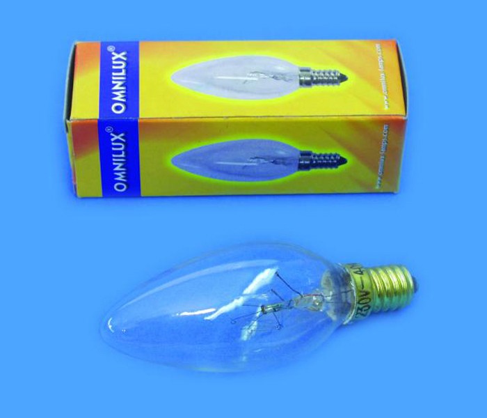 Kerzenlampe Glühbirne 230V/40W klar OMNILUX E-14 – Bild 1