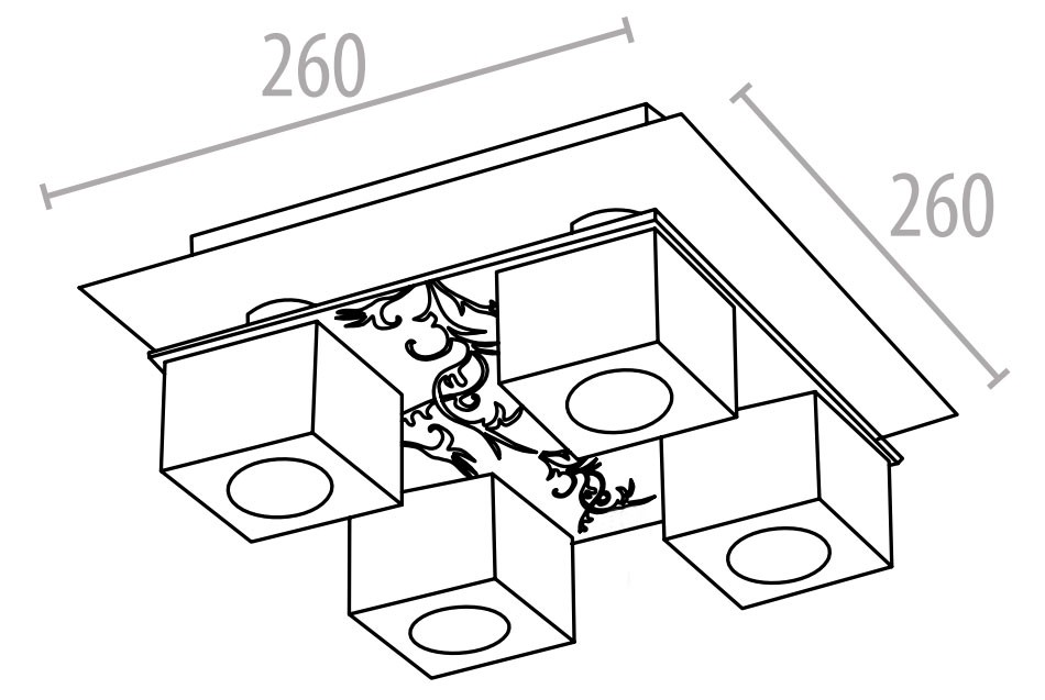 Deckenleuchte aus Kristallglas und Chrom mit 42 W – Bild 6