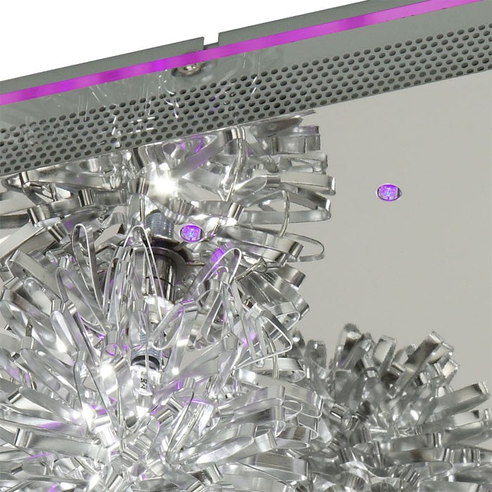 Deckenleuchte aus Kunststoff und Stahl mit lila LEDs – Bild 6