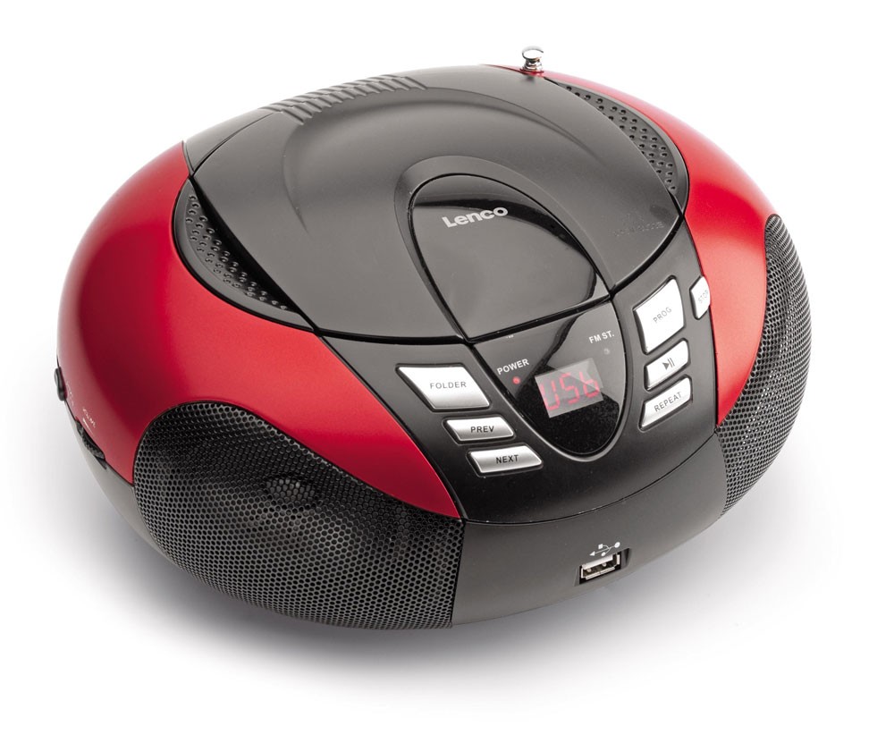 Tragbarer CD/MP3-Player Tuner LED Display in rot SCD-37 – Bild 1