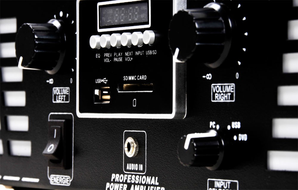 1500W PA-Verstärker Endstufe USB SD Bluestream 500 – Bild 7