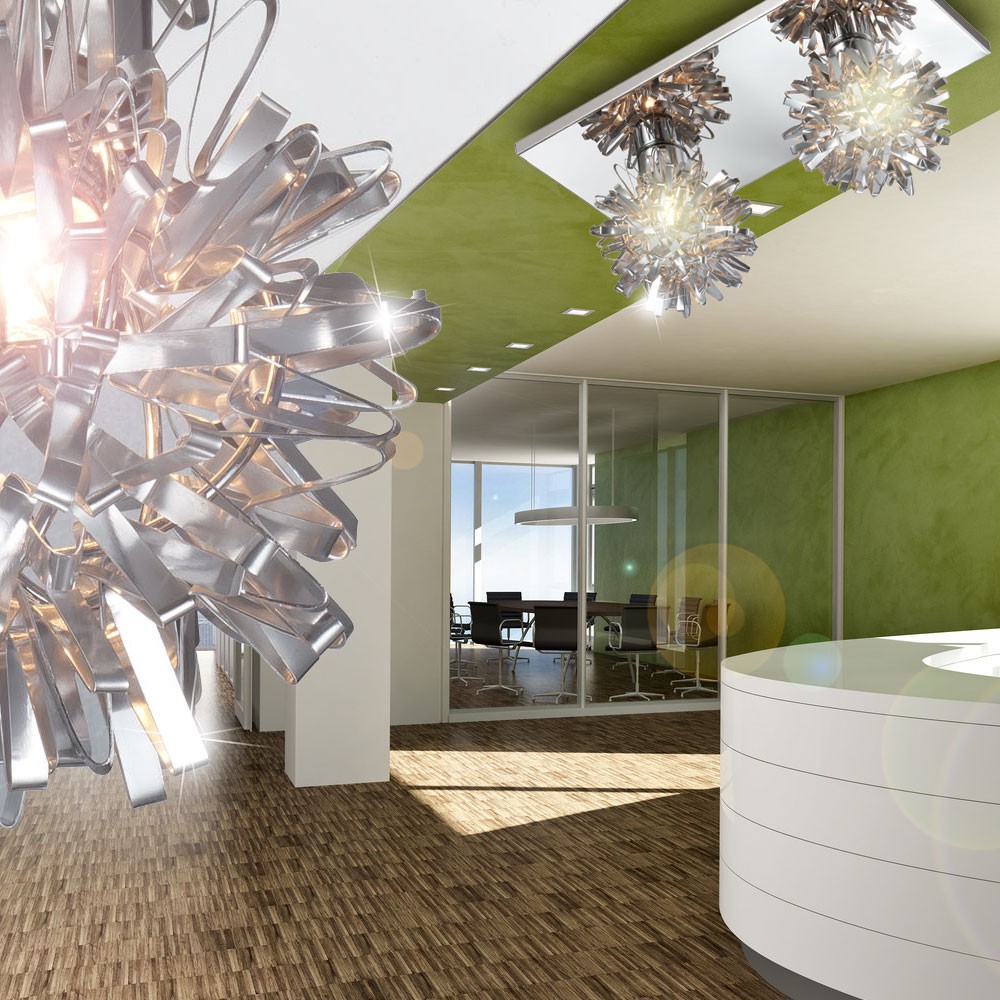 Deckenlampe mit hochwertiger Chrom-Optik – Bild 4