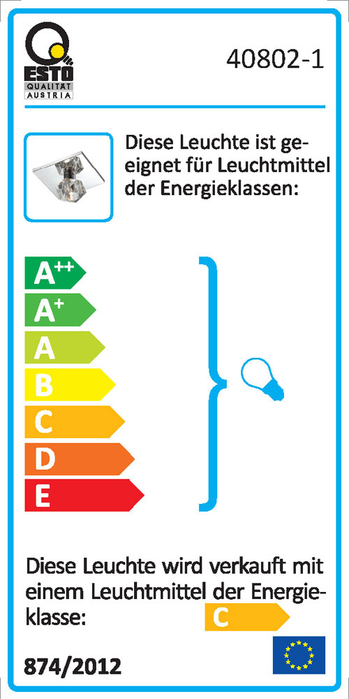 Deckenleuchte aus Chrom und Kristallglas ICE CUBE CROMO – Bild 3