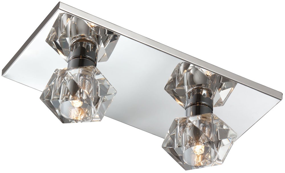 Deckenleuchte aus Kristallglas mit 2 Leuchtarmen ICE CUBE – Bild 1
