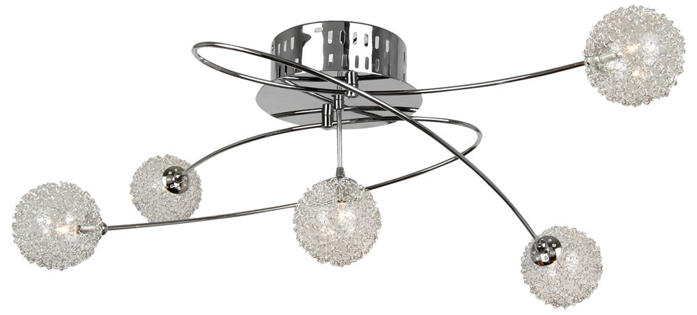 Elegante Deckenleuchte mit Kugeln aus Alugeflecht BELLUNO – Bild 1