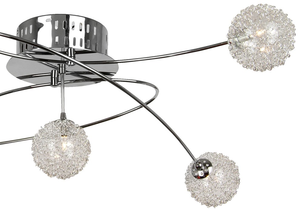Elegante Deckenleuchte mit Kugeln aus Alugeflecht BELLUNO – Bild 5