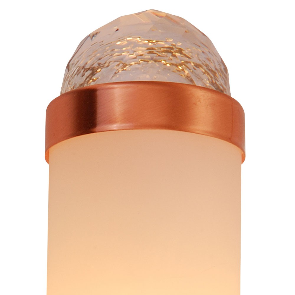 Außenlampe aus Edelstahl mit Kupfer und Kristallen – Bild 5