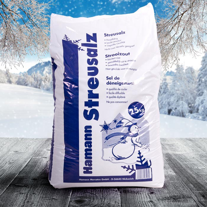 Streusalz Auftausalz Salz Winter Eis Schnee Glatteis 25kg Sack – Bild 2