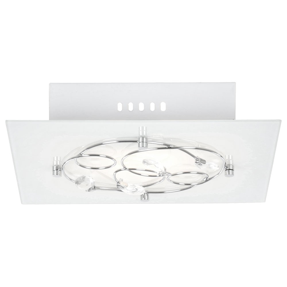 Deckenlampe aus Chrom und Metall in quadratischer Form DUNA – Bild 1