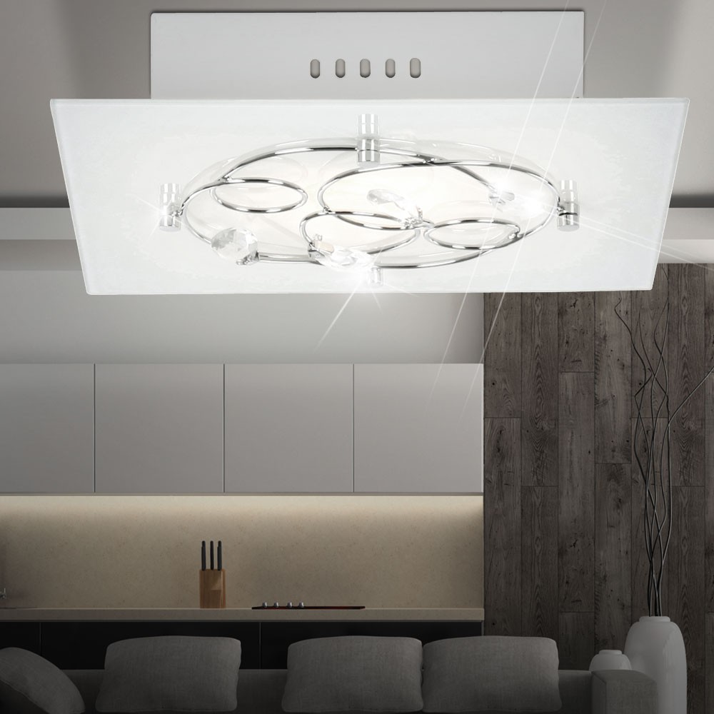 Deckenlampe aus Chrom und Metall in quadratischer Form DUNA – Bild 2