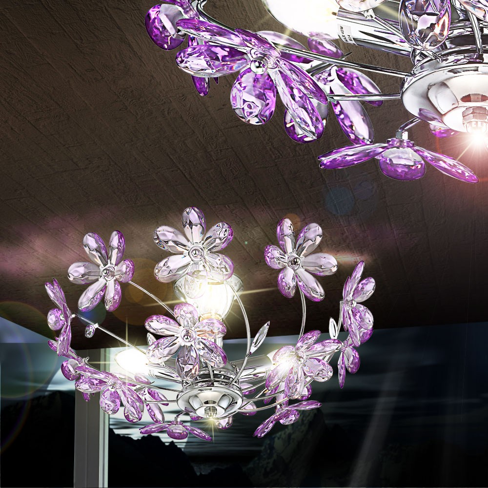 Elegante Deckenleuchte im floralen Design PURPLE – Bild 7