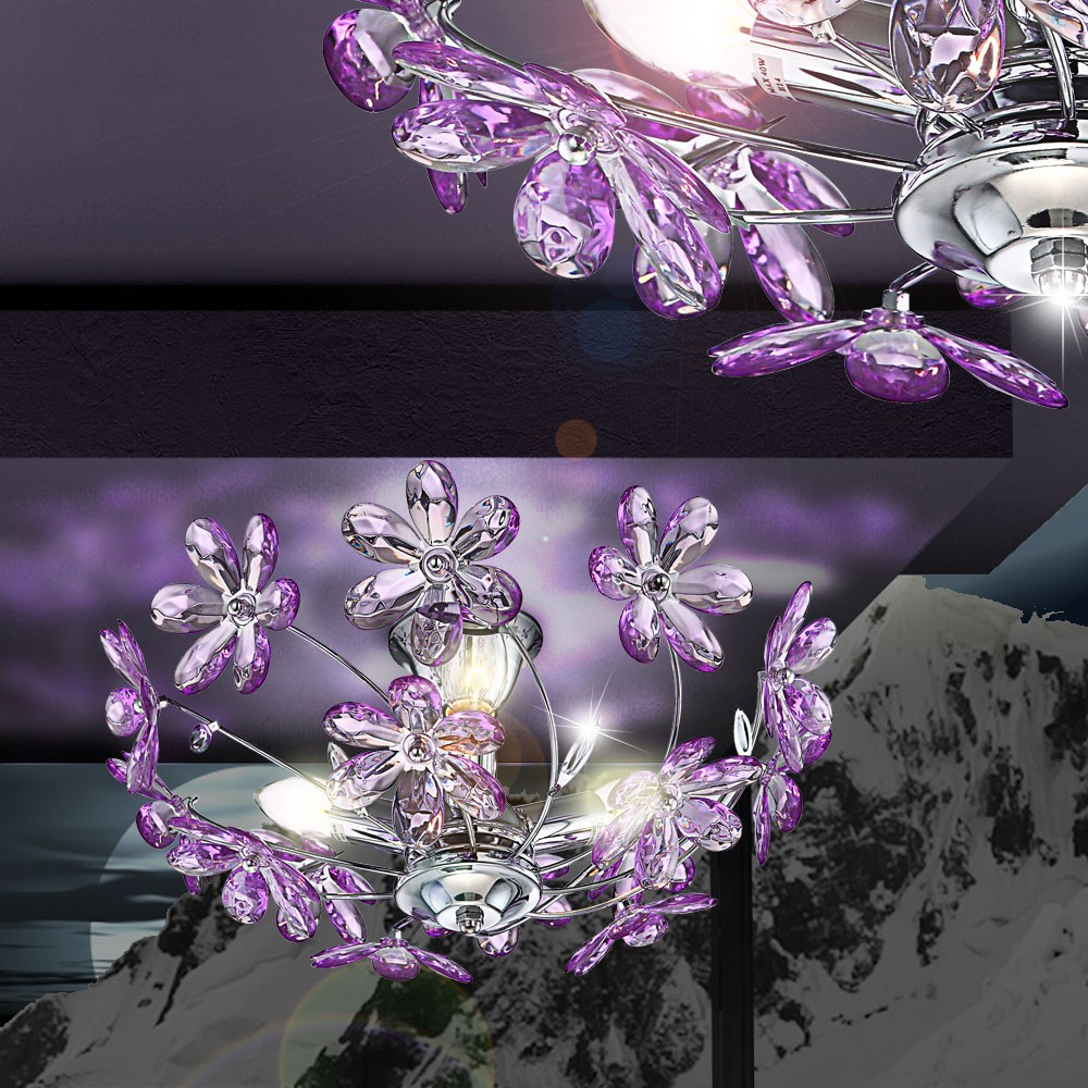 Elegante Deckenleuchte im floralen Design PURPLE – Bild 8