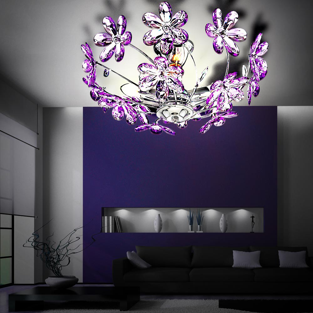 Elegante Deckenleuchte im floralen Design PURPLE – Bild 2