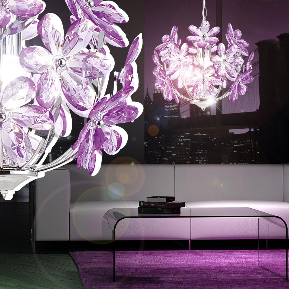 Design Pendelleuchte im floralen Design PURPLE – Bild 6