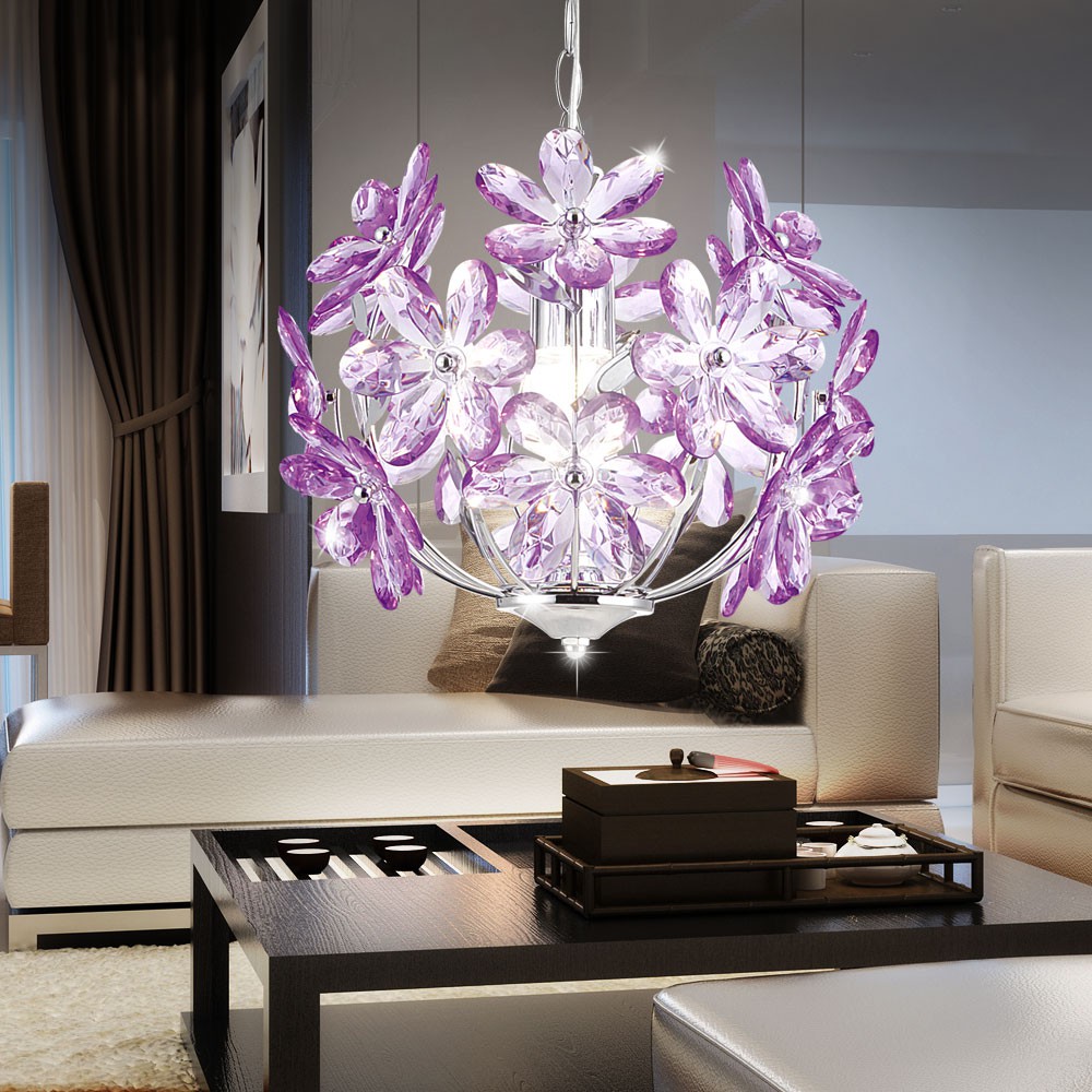 Design Pendelleuchte im floralen Design PURPLE – Bild 5