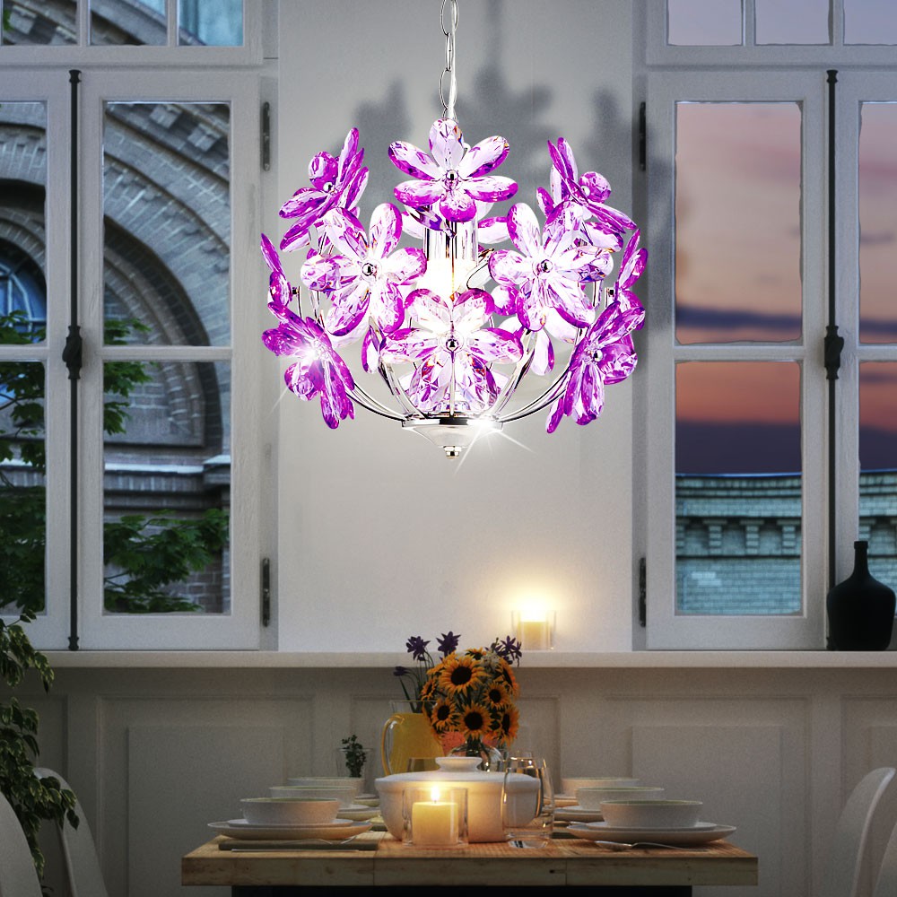 Design Pendelleuchte im floralen Design PURPLE – Bild 2