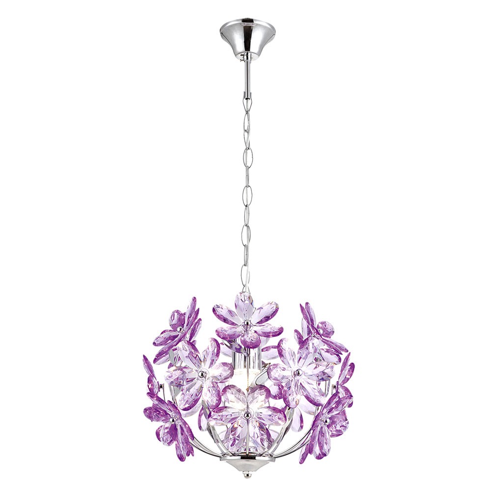 Design Pendelleuchte im floralen Design PURPLE – Bild 1