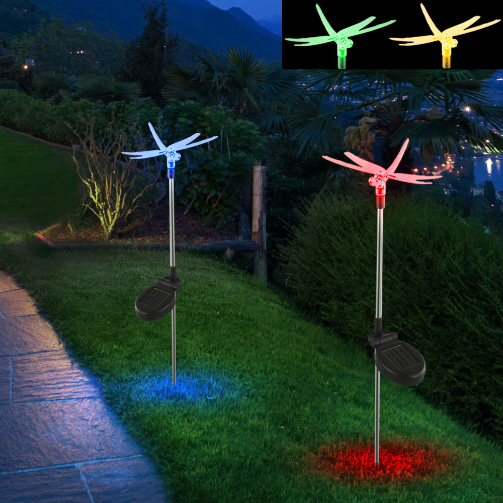 Solarleuchten Set mit drei Leuhten mit LEDs - Libelle – Bild 3