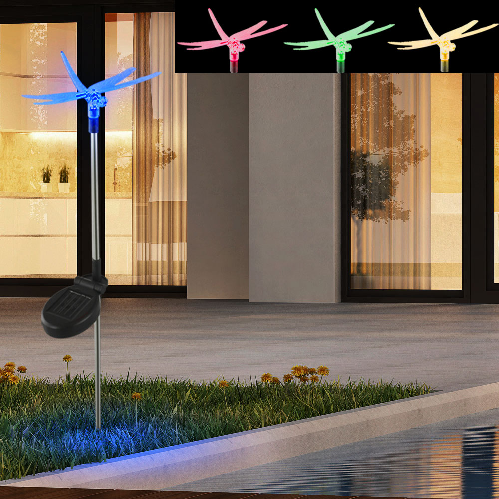 Solarleuchten Set mit drei Leuhten mit LEDs - Libelle – Bild 4