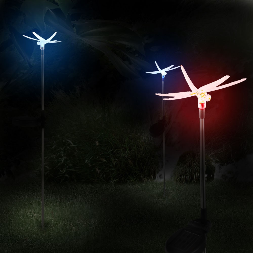 Solarleuchten Set mit drei Leuhten mit LEDs - Libelle – Bild 7