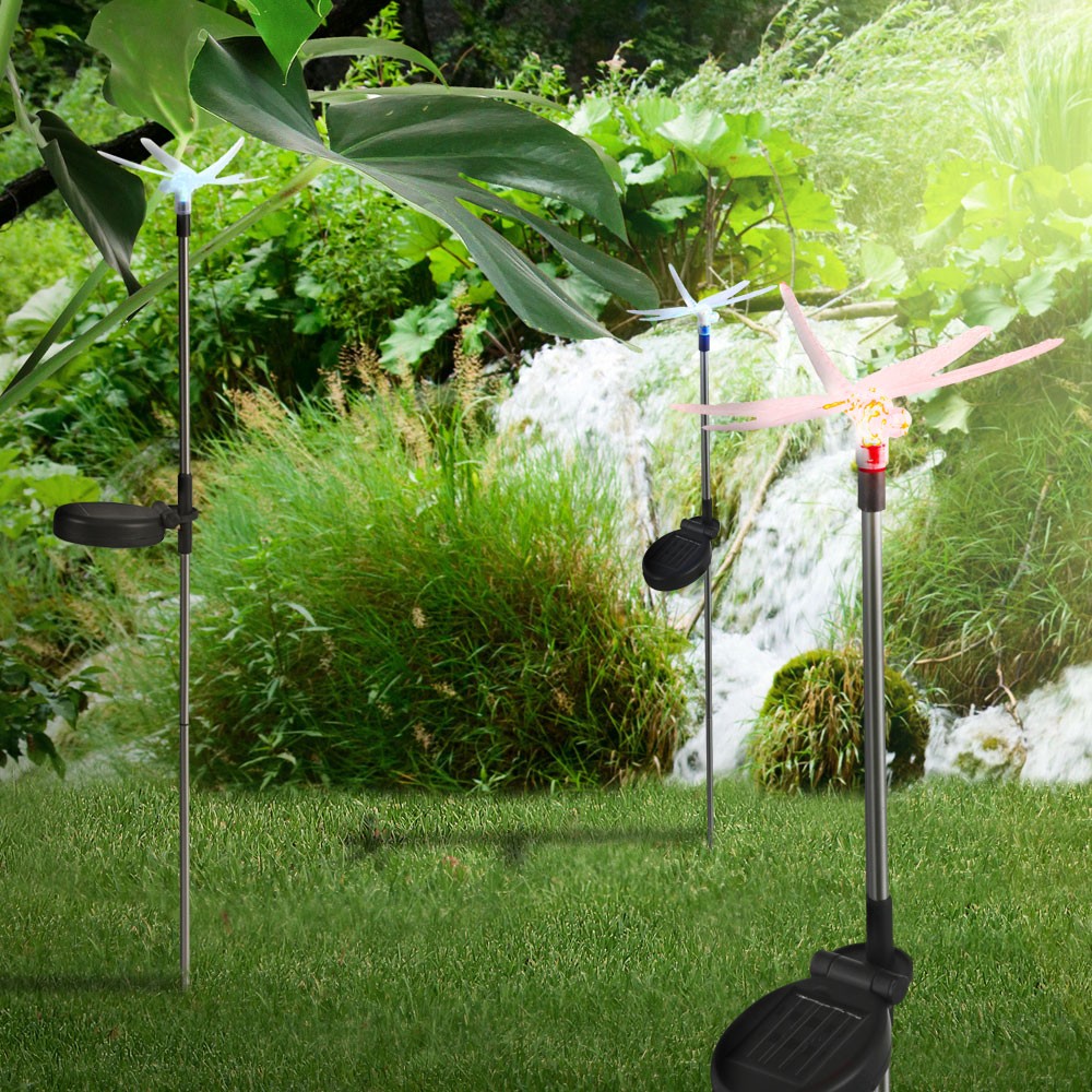 Solarleuchten Set mit drei Leuhten mit LEDs - Libelle – Bild 6