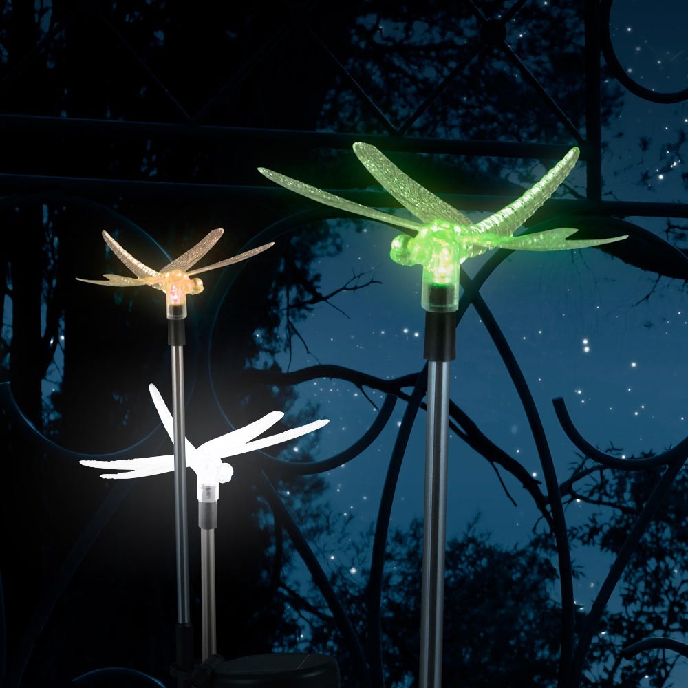 Solarleuchten Set mit drei Leuhten mit LEDs - Libelle – Bild 5