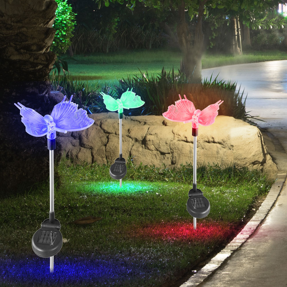 Solarleuchten mit Farbwechsler LED - Schmetterling – Bild 2