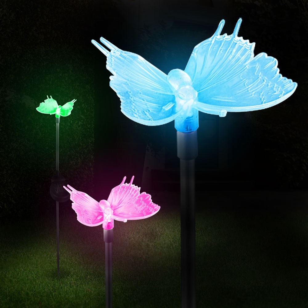 Solarleuchten mit Farbwechsler LED - Schmetterling – Bild 5