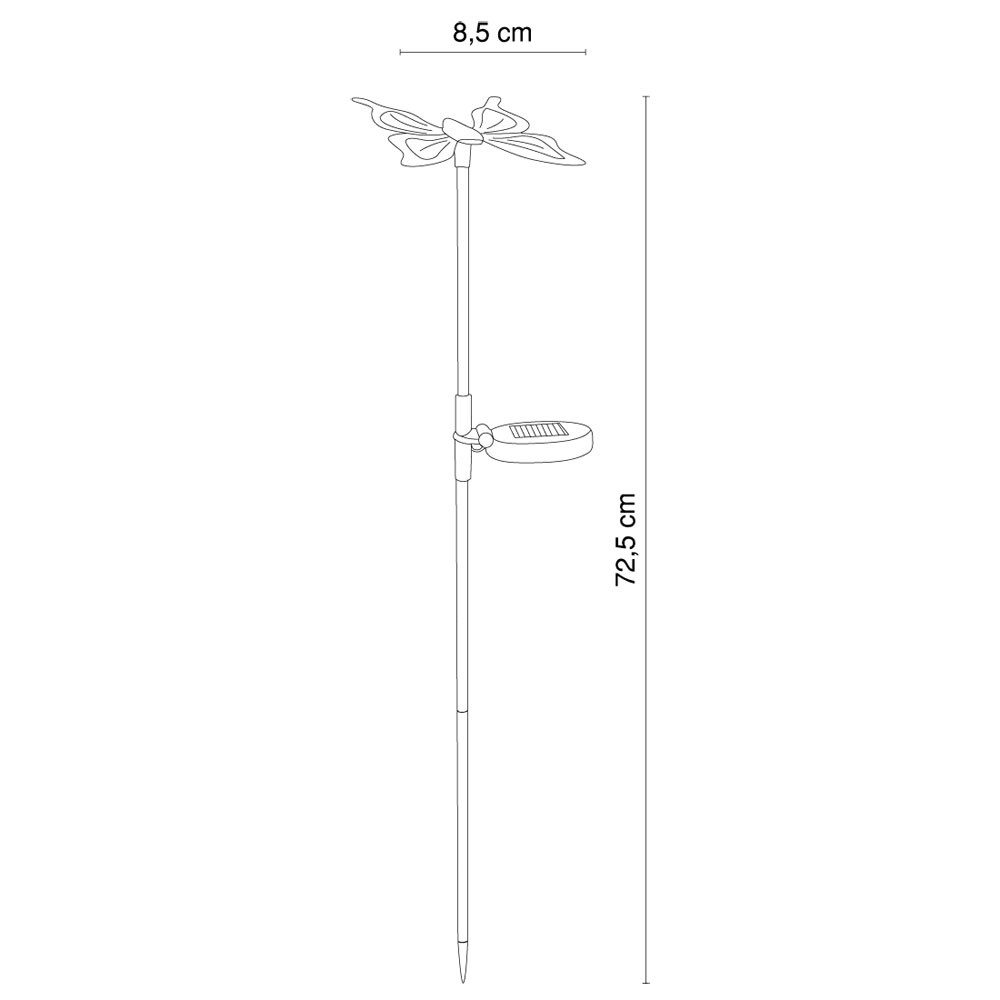 Solarleuchten mit Farbwechsler LED - Schmetterling – Bild 13