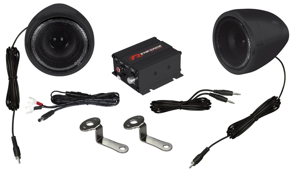 Motorrad Roller Musikanlage Renegade RXA100B Black Finish – Bild 1